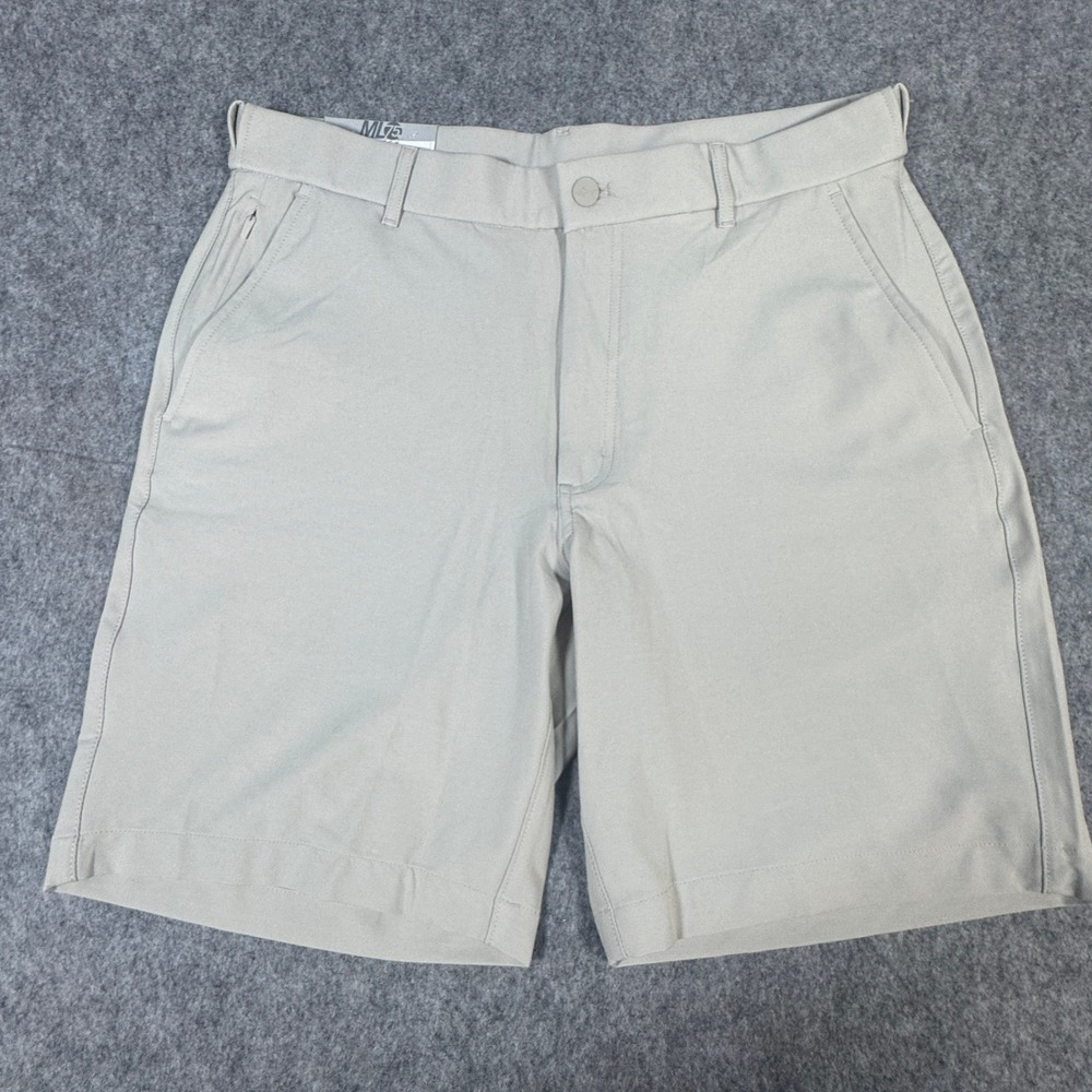 Greg Norman Mens ML75 Stretch Golf Shorts Tan Khaki Size 34 Flex Waistband NEW
